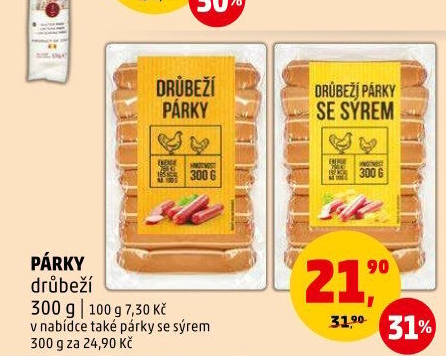 Párky drůbeží