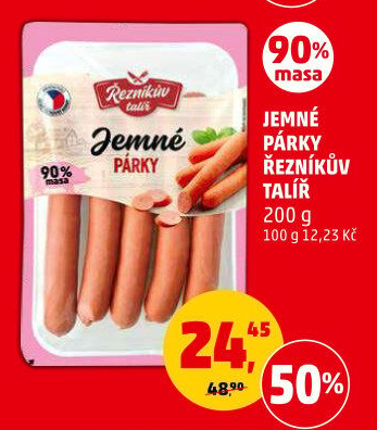 Párky jemné Řezníkův talíř