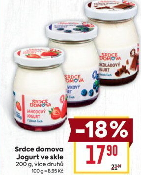 Jogurt ve skle Srdce Domova