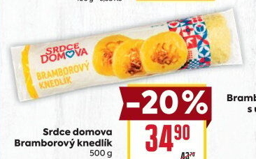 Knedlík bramborový Srdce Domova