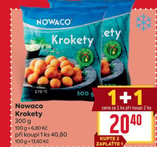 Krokety mražené Nowaco