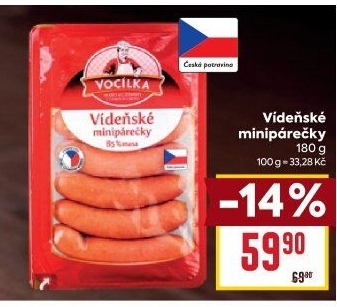 Minipárečky vídeňské Vocílka