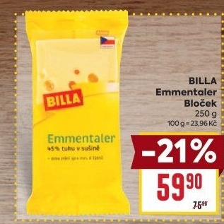 Sýr Emmentaler Billa