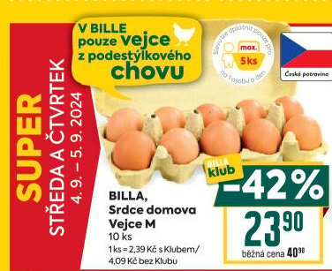 Vejce z podestýlky M Srdce Domova