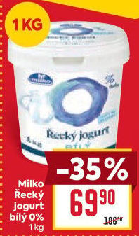 Bílý jogurt řecký 0% Milko