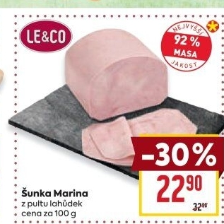 Šunka Marina nejvyšší jakosti LE&amp