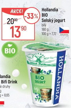 Bílý jogurt selský bio Hollandia