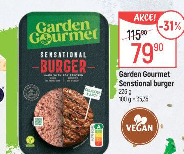 Burger veganský Sensation Garden Gourmet