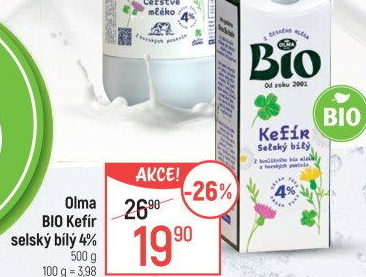 Kefír Selský bio Olma