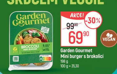 Mini burger veggie s brokolicí Garden Gourmet