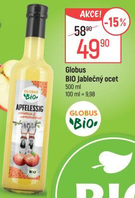 Ocet jablečný bio Globus