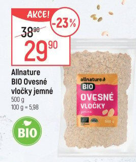 Ovesné vločky bio Allnature