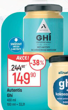 Přepuštěné máslo Ghí Autentis