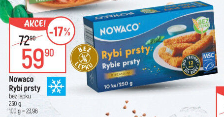 Rybí prsty bez lepku mražené Nowaco Premium