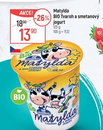 Tvaroh s jogurtem bio Matylda Milko