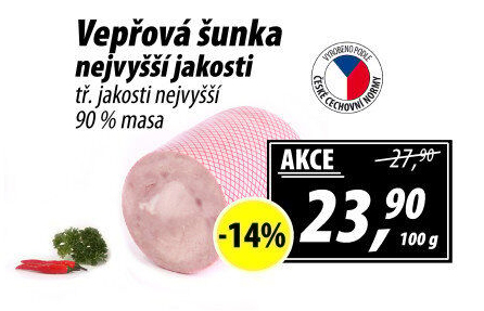 Šunka vepřová nejvyšší jakosti
