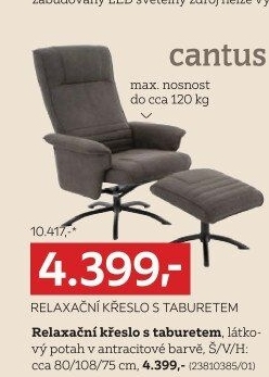 RELAXAČNÍ KŘESLO S TABURETEM