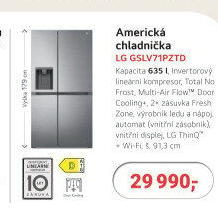 Kombinovaná chladnička LG GSLV71PZTD