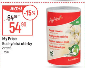 Kuchyňské utěrky 2vrstvé XXL My Price