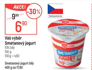 Smetanový jogurt bílý Váš Výběr
