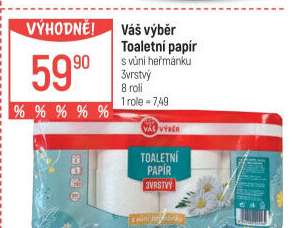 Toaletní papír 3vrstvý Váš Výběr