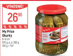 Okurky sterilované My Price