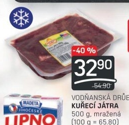 Játra kuřecí mražená Vodňanské kuře