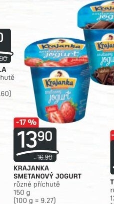 Jogurt smetanový ochucený Krajanka