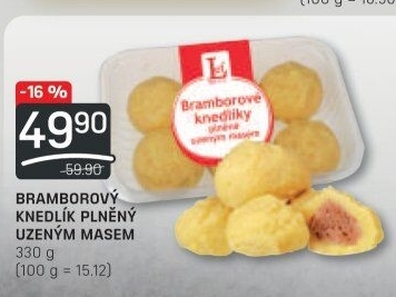 Knedlíky bramborové s uzeným masem Lef