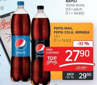 Limonáda bez kalorií Max Pepsi