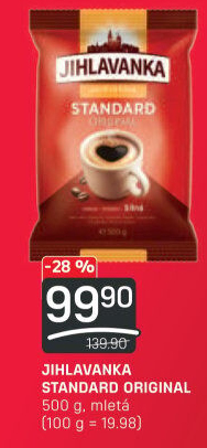 Mletá káva Standard Jihlavanka