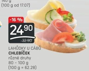 Obložený chlebíček Lahůdky U Cábů