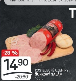 Salám šunkový Kostelecké uzeniny