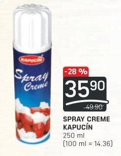 Šlehačka ve spreji Kapucín