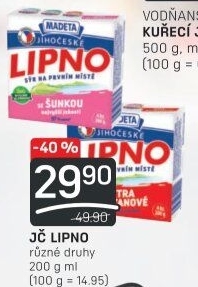 Tavený sýr Jihočeské Lipno Madeta