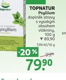 Doplněk stravy na podporu funkce střev Psyllium Topnatur