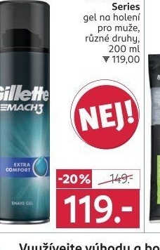 Gel na holení pánský Mach 3 Gillette