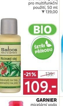 Olej ricinový bio Saloos