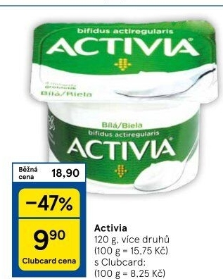 Bílý jogurt Activia Danone
