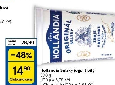 Bílý jogurt selský Hollandia