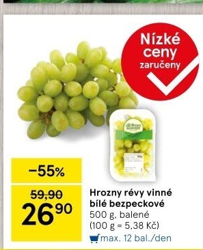 Hrozny bílé bezsemenné The Grower'