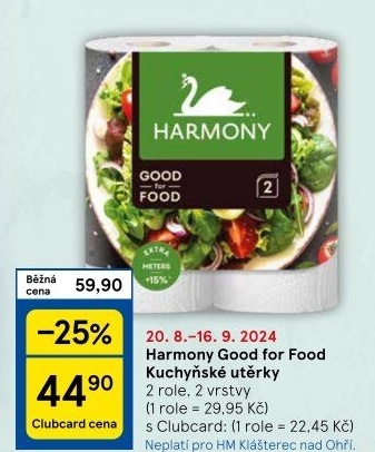 Kuchyňské utěrky 2vrstvé Good for Food Harmony