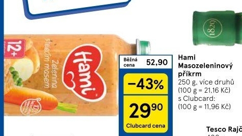 Příkrm masozeleninový Hami