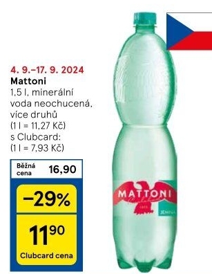 Přírodní voda Mattoni