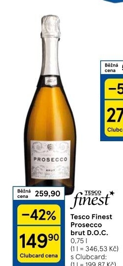 Prosecco brut DOC Tesco finest