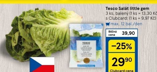 Salát little gem Tesco