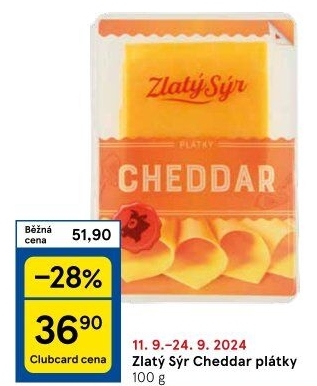 Sýr Cheddar Zlatý sýr