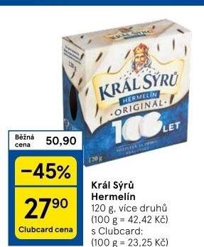 Sýr Hermelín Král sýrů