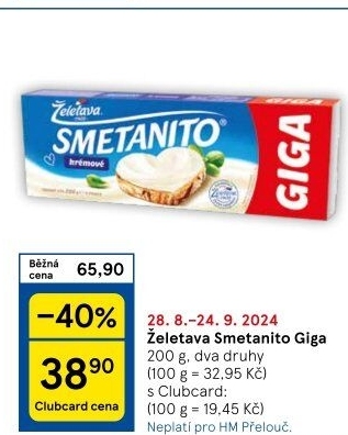 Sýr tavený Smetanito Želetava