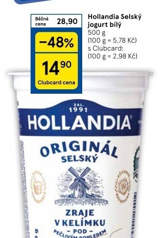 Bílý jogurt selský Hollandia